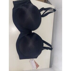 NWT Ambrielle Multi-Way Lightly LIned Strapless Underwire Bra Black ~ Size 42DD
